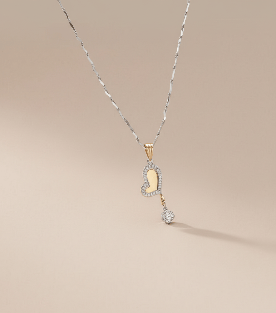 DeerJewellery_earring_#4_18k紅金靈動愛心鑽石吊墜
