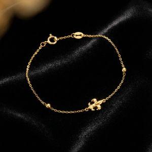 Deer Jewellery 18K黃金鳶尾花手鏈 正面