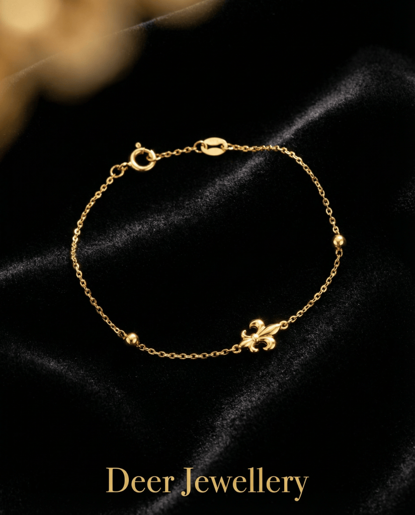 Deer Jewellery 18K黃金鳶尾花手鏈 正面
